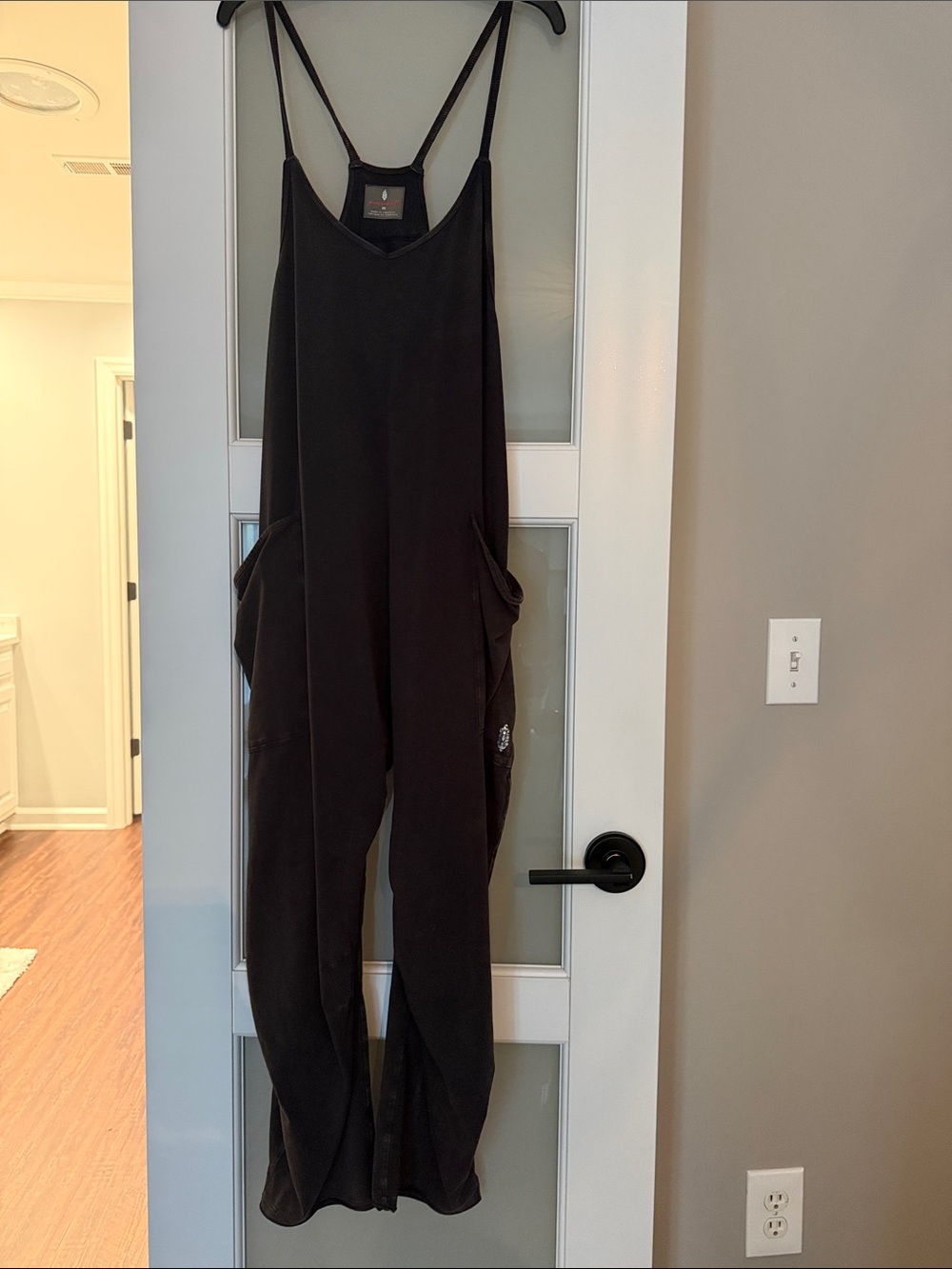 Free People Hot Shot Onesie- Washed Black